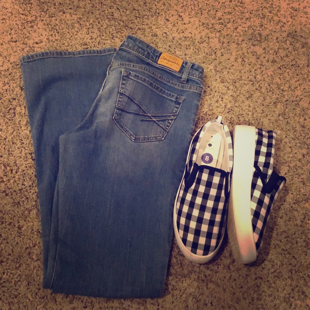Aeropostale Medium Wash Bootcut Jeans
